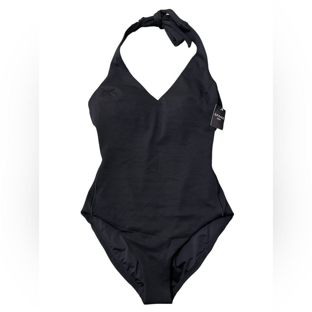 Spanx Pique Shaping Halter One-Piece Swimsuit, new with tags size medium - Picture 4 of 9